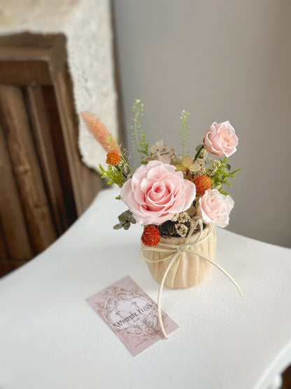 Whimsy Miniature Garden - Peachy